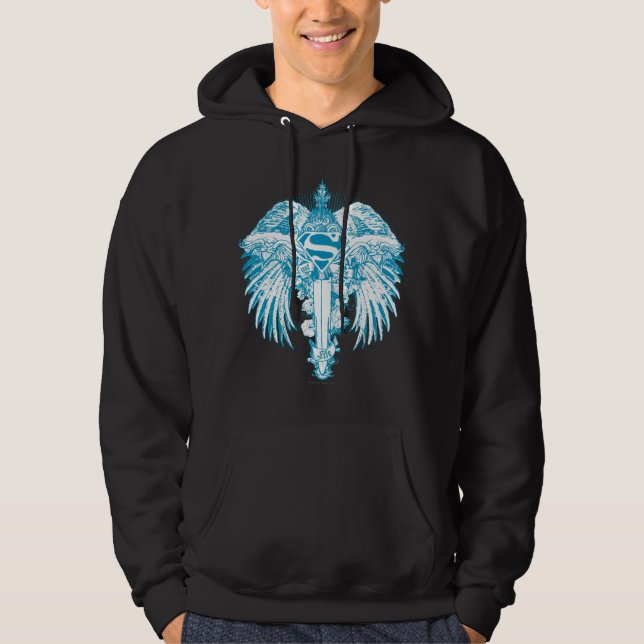 Supergirl Blue Wings Hoodie (Front)