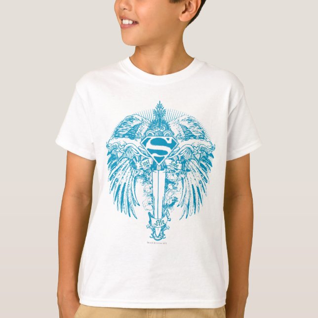Supergirl Blue Wings T-Shirt (Front)