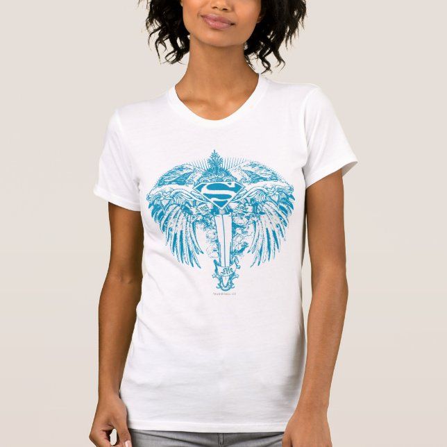 Supergirl Blue Wings T-Shirt (Front)