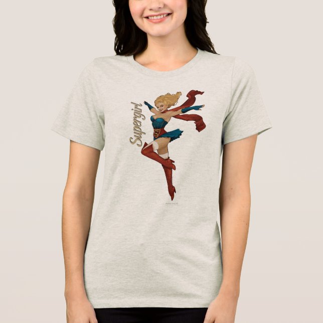 Supergirl Bombshell Tri-Blend Shirt (Front)