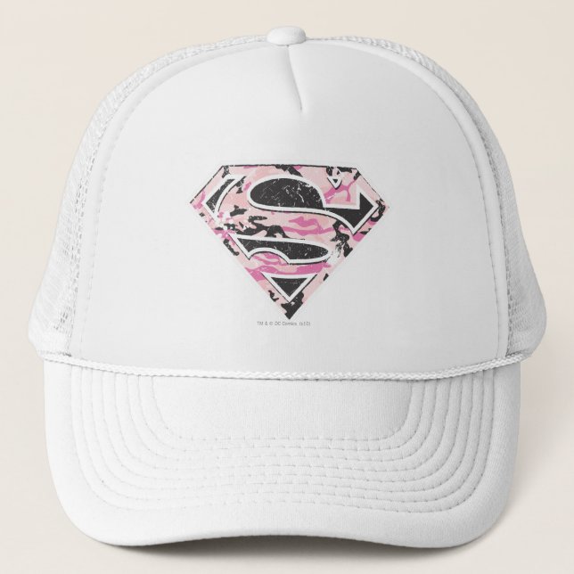 Supergirl Camouflage Logo Trucker Hat (Front)