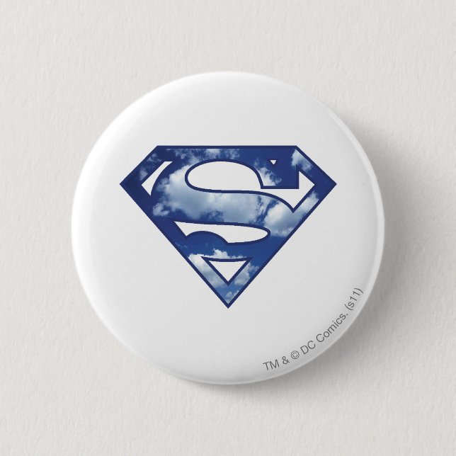 Supergirl Cloud Logo 6 Cm Round Badge (Front)