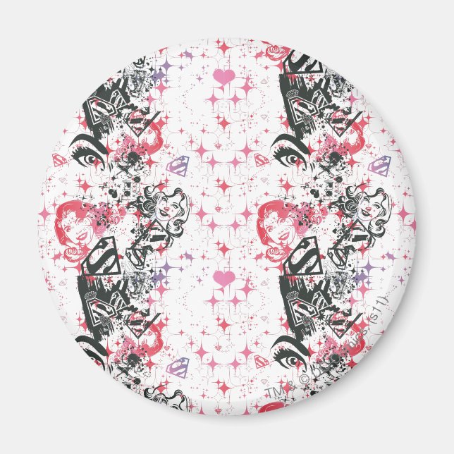 Supergirl Collage Pattern Magnet (Front)