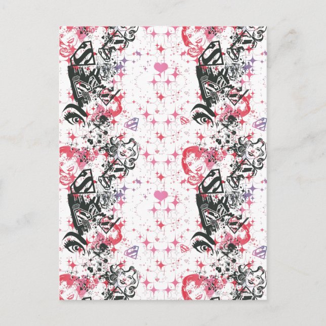 Supergirl Collage Pattern Postcard (Front)