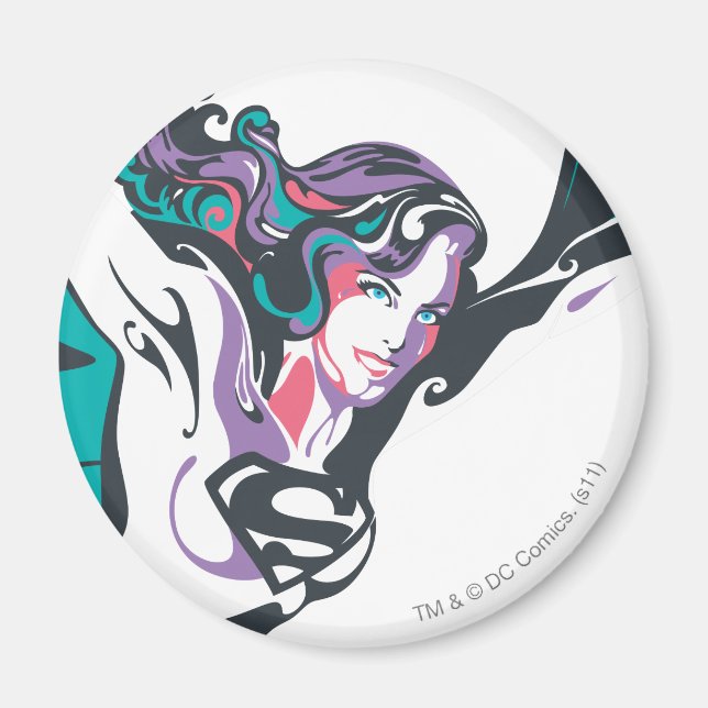 Supergirl Colour Splash Pose 3 Magnet (Front)