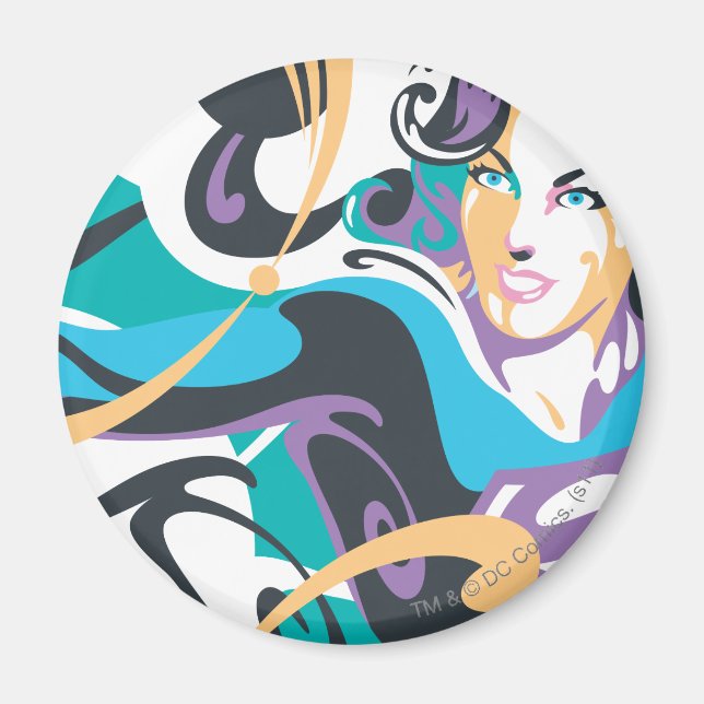 Supergirl Colour Splash Swirls 1 Magnet (Front)