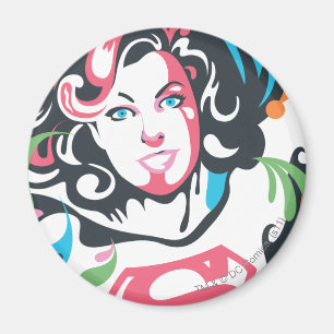 Supergirl Colour Splash Swirls 3 Magnet