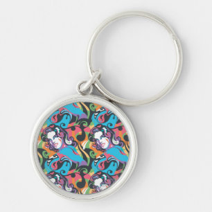 Supergirl Colour Splash Swirls Pattern 1 Key Ring