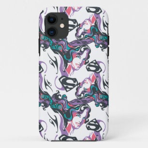 Supergirl Colour Splash Swirls Pattern 3 Case-Mate iPhone Case