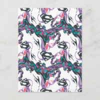 Supergirl Colour Splash Swirls Pattern 3