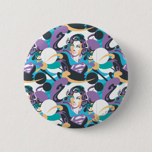 Supergirl Colour Splash Swirls Pattern 5 6 Cm Round Badge