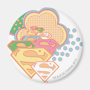 Supergirl Colourful Cloud Logo Magnet