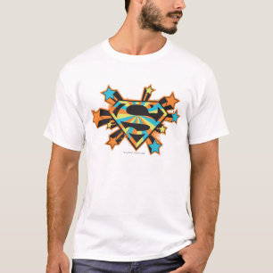 Supergirl Colourful Stars Logo T-Shirt