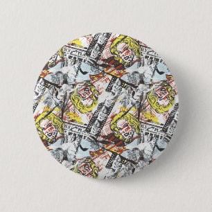 Supergirl Comic Capers Pattern 2 6 Cm Round Badge