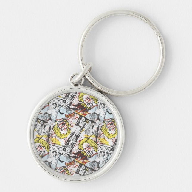 Supergirl Comic Capers Pattern 2 Key Ring (Front)