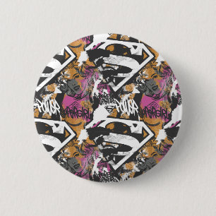 Supergirl Comic Capers Pattern 3 6 Cm Round Badge