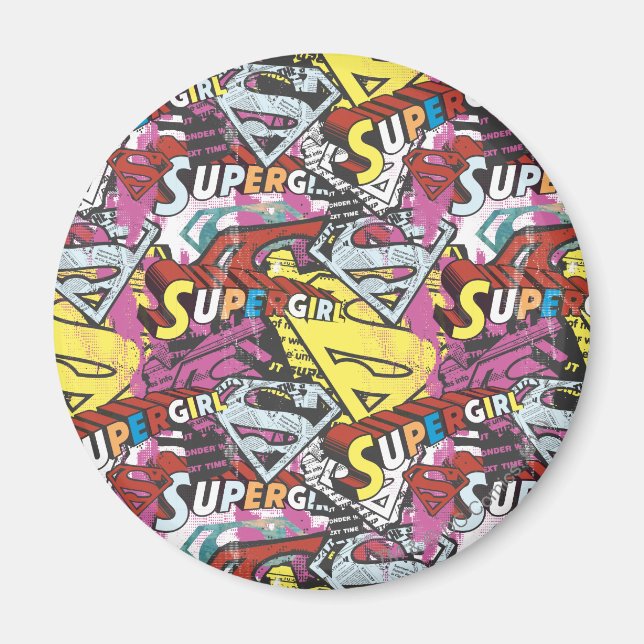 Supergirl Comic Capers Pattern 4 Magnet (Front)
