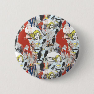 Supergirl Comic Capers Pattern 5 6 Cm Round Badge