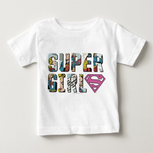Supergirl Comic Logo Baby T-Shirt (Front)