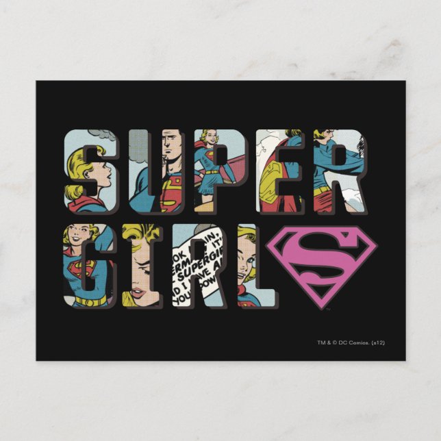 Supergirl Comic Logo Postcard (Front)