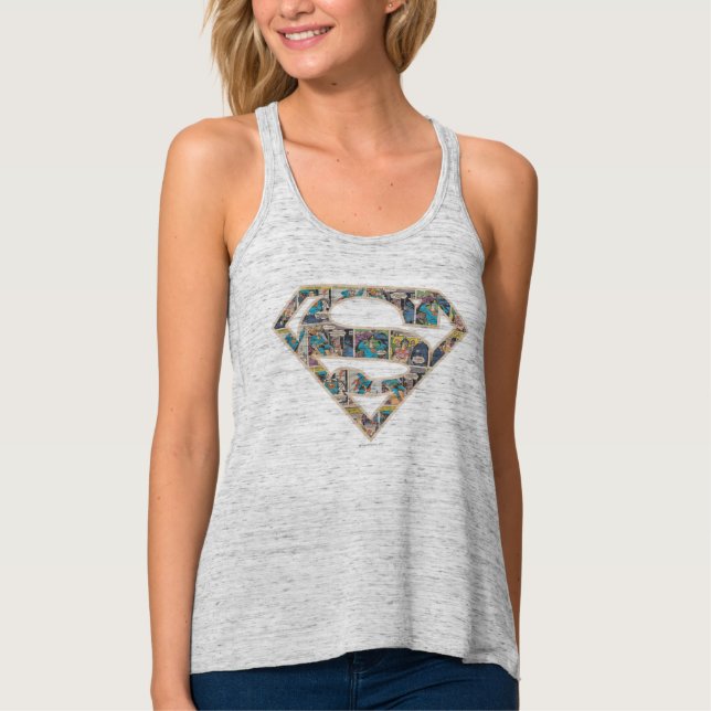 Supergirl Comic Strip Logo Singlet (Front)