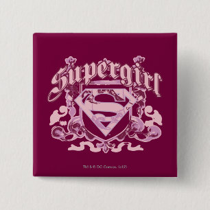 Supergirl Crest Design 15 Cm Square Badge