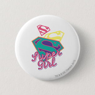 Supergirl Cursive 6 Cm Round Badge