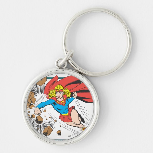 Supergirl Destroys Boulder Key Ring (Front)