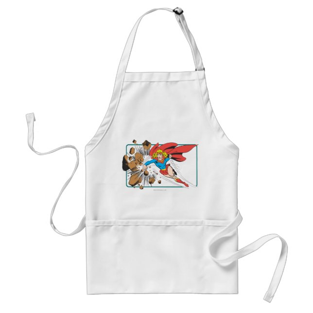Supergirl Destroys Boulder Standard Apron (Front)
