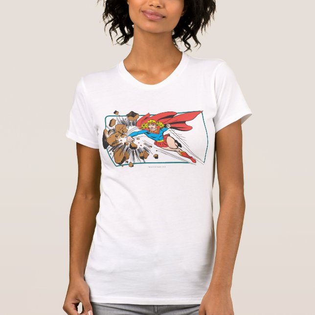 Supergirl Destroys Boulder T-Shirt (Front)