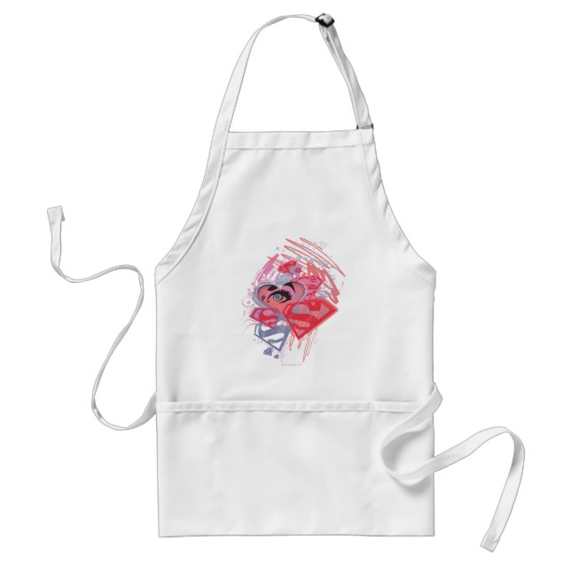 Supergirl Diamonds and Lips Standard Apron (Front)