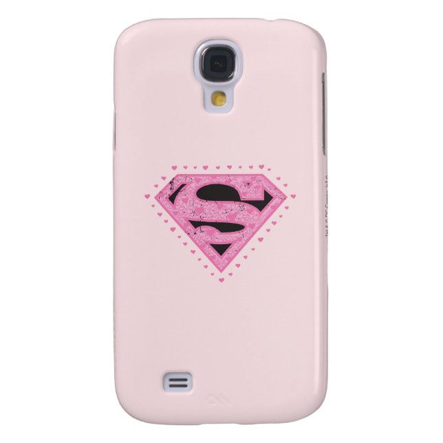 Supergirl Distressed Logo Black and Pink Case-Mate Samsung Galaxy Case (Back)