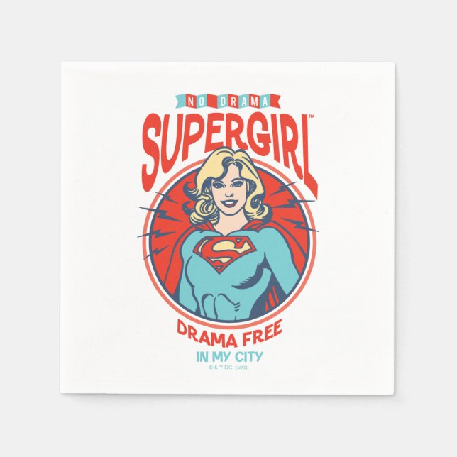 Supergirl Drama Free In My City Napkin (Front)