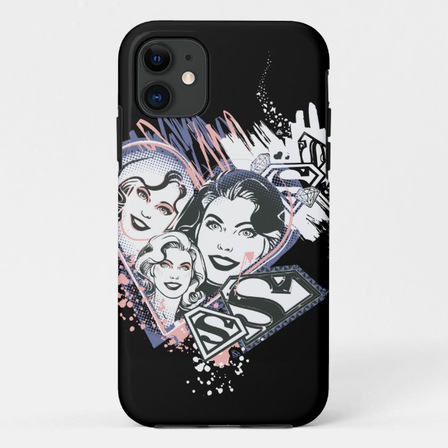 Supergirl Face Collage Case-Mate iPhone Case (Back)