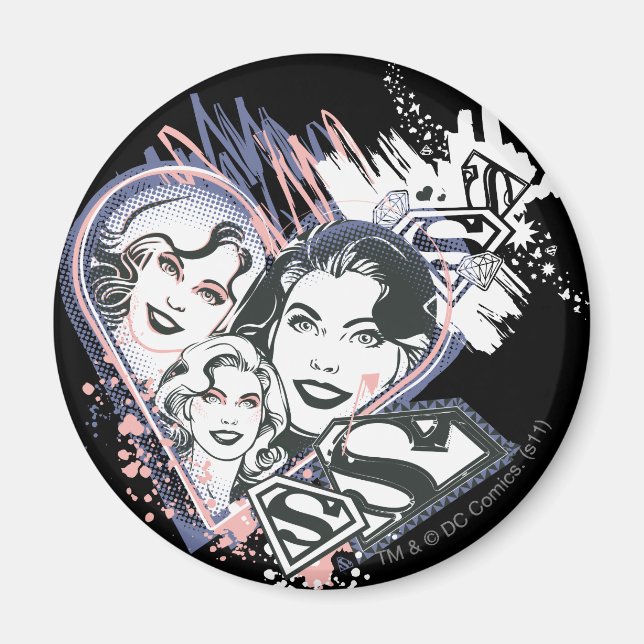 Supergirl Face Collage Magnet (Front)