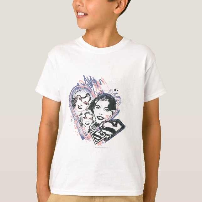 Supergirl Face Collage T-Shirt (Front)