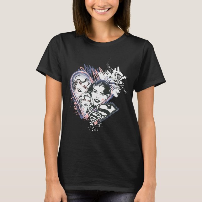 Supergirl Face Collage T-Shirt (Front)