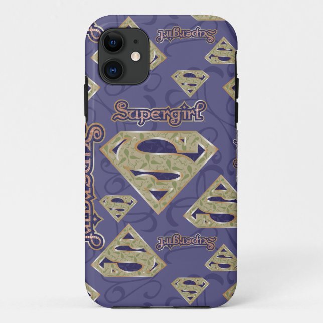 Supergirl Fancy Logo Collage Case-Mate iPhone Case (Back)