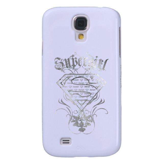 Supergirl Fancy Silver Logo Case-Mate Samsung Galaxy Case (Back)