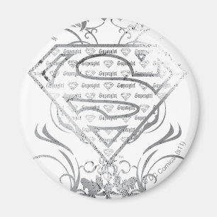 Supergirl Fancy Silver Logo Magnet