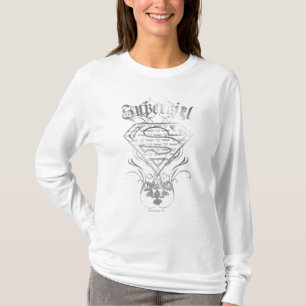 Supergirl Fancy Silver Logo T-Shirt