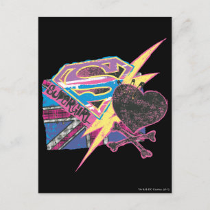 Supergirl Flag and Crossbones Postcard