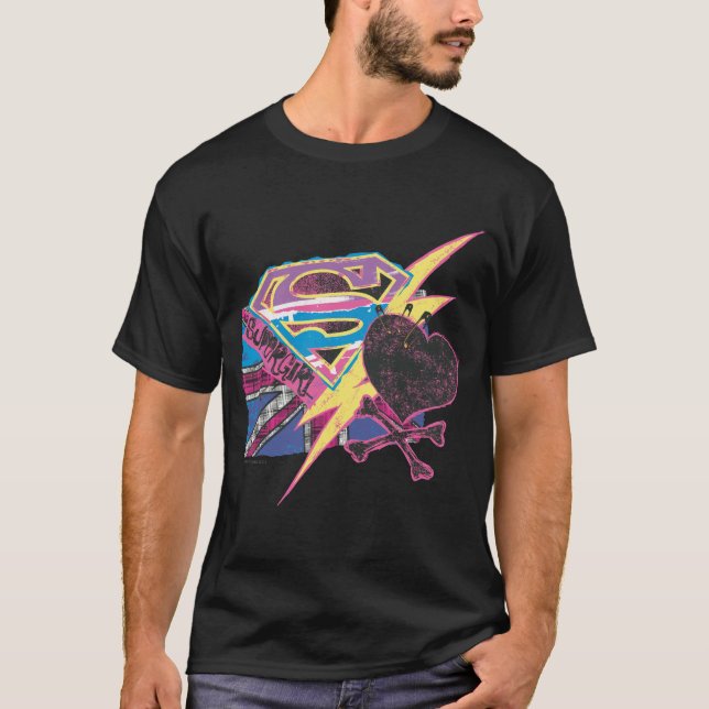 Supergirl Flag and Crossbones T-Shirt (Front)