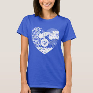 Supergirl Floral Peace Heart Graphic T-Shirt