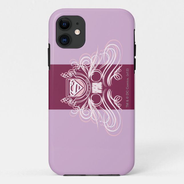 Supergirl Flourish Design Case-Mate iPhone Case (Back)