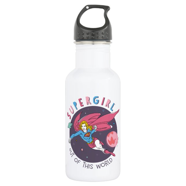 Supergirl Flying Upwards Illustration 532 Ml Water Bottle (Front)
