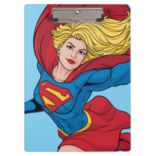 Supergirl Flying Upwards Illustration Clipboard