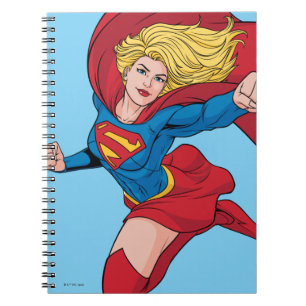 Supergirl Flying Upwards Illustration Notebook