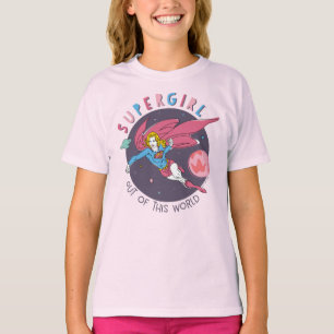 Supergirl Flying Upwards Illustration T-Shirt