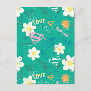 Supergirl for Peace Pattern Postcard
